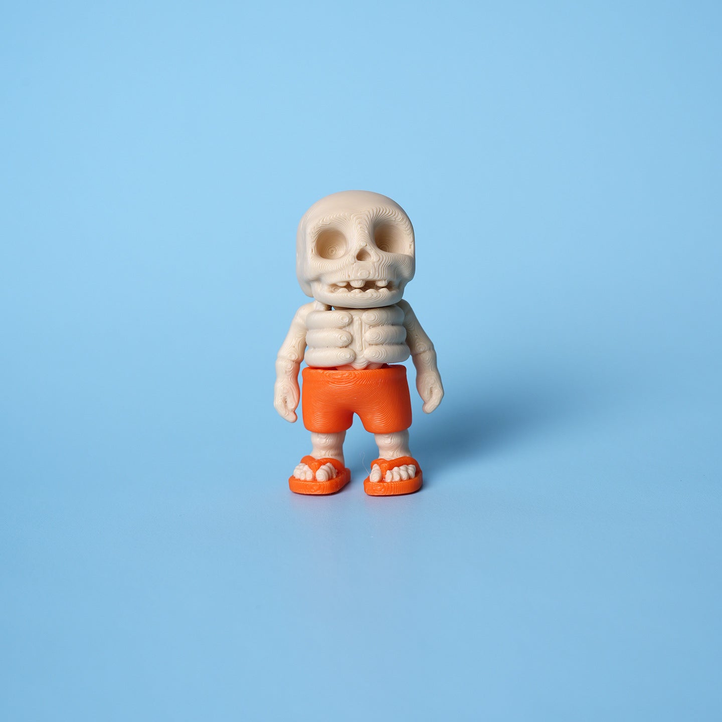 Wholesale 5pcs/pack 3D printed skull figurine office toy small ornaments popular fun creative ugly cute skull skeleton model